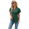 Camiseta de verano para mujer, camiseta holgada y cómoda con cuello en V, Tops de manga corta