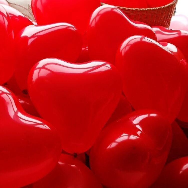 10 Inch Valentine Day Love Heart Shaped Inflatable Balloon Latex Red Heart Balloons for Wedding Party Anniversary Decor Supplies