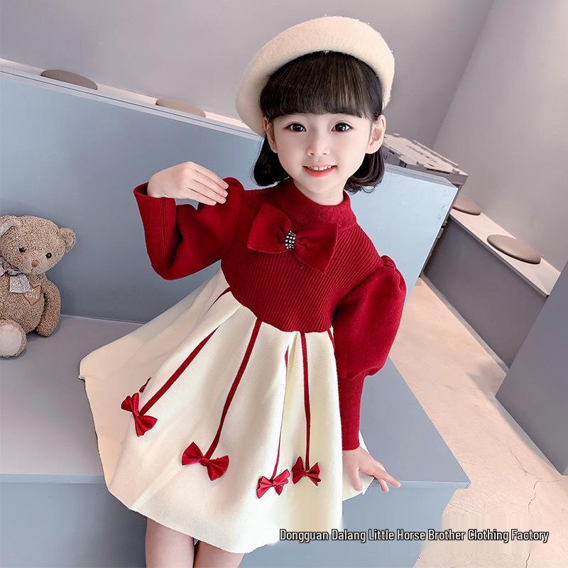 2024 Toddler Girls' Princess Winter Dress - Autumn/Winter Style