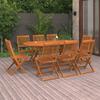 Day and Night - Day and Night Garden Dining Set 9 Pieces Solid Acacia Wood 180x90x75cm