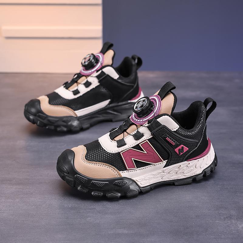 Kids Hiking Shoes All Seasons Walking Running Casual Sneakers Boys Girls Students School Tennis Sports Footwear