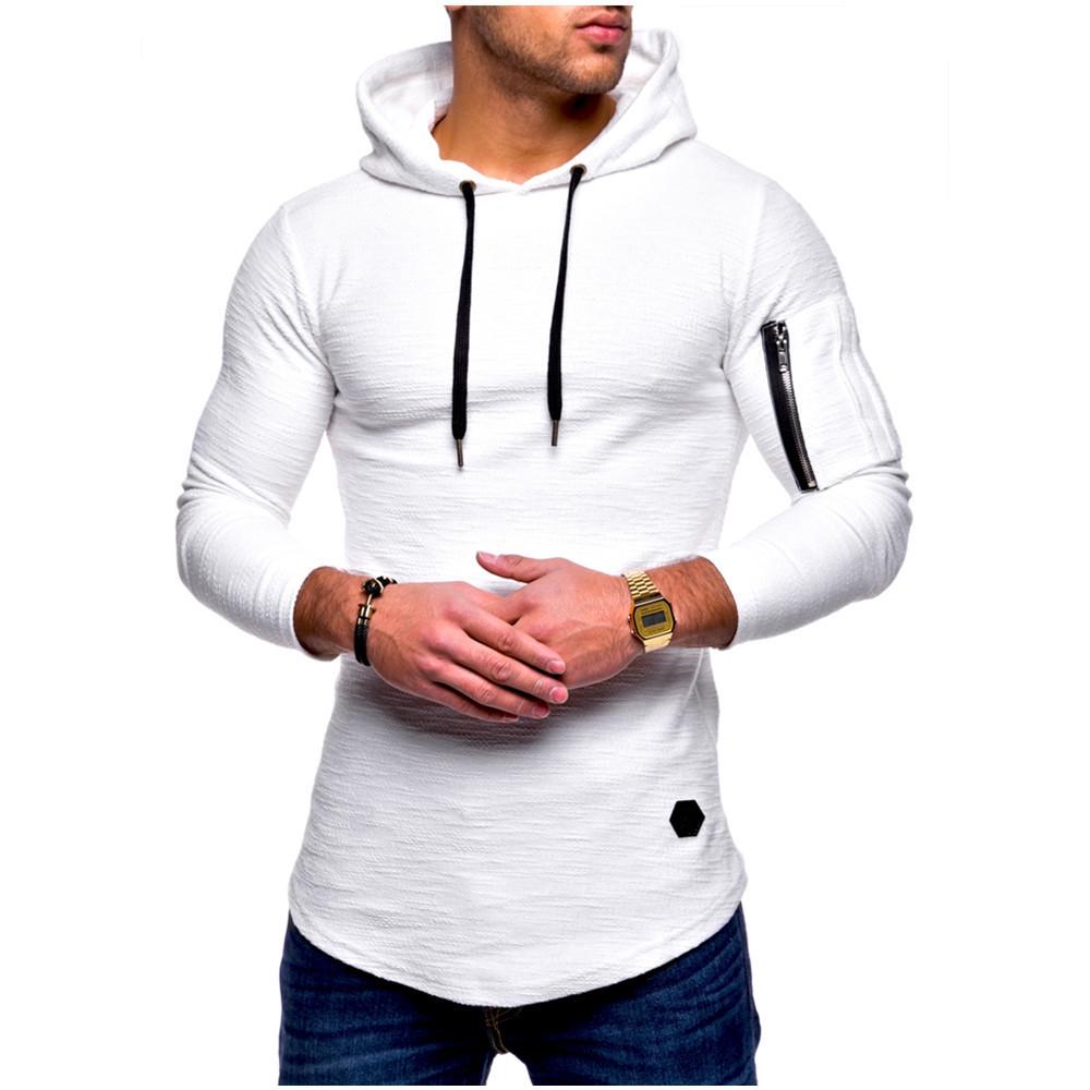 Men's Jacquard Patchwork Zipper Hoodie - Round Neck, Long Sleeve, European American Style