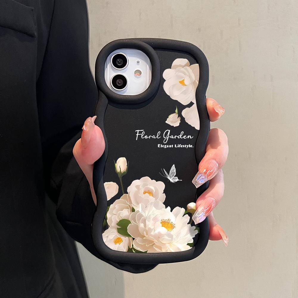 Painted Pattern Big Wave Edge Soft Silicone Material Macaron Phone Case Shockproof Protective Rubber Casing for iPhone Huawei Honor Infinix Tecno