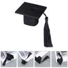 12pcs Mini Graduation Cap For Wine Bottle Decor Tassel Grad Hat Bottle Topper Party Supplies Jar Decoration Ornament