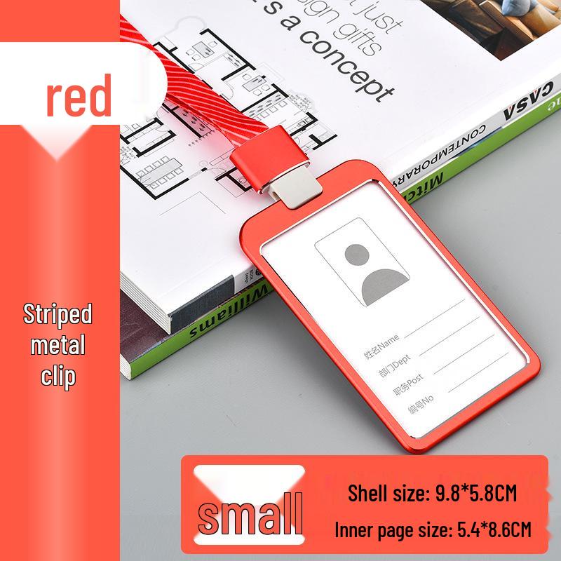 

Держатель для ID-карты из алюминиевого сплава с полосатым шнурком