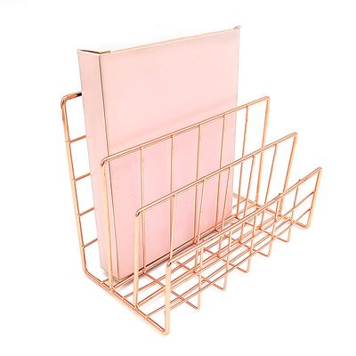 Ins Minimalist Iron Desktop Storage Rack Organizer Table Organizing Rack Document Book Rack Desk Multi-Functional Storage Rack