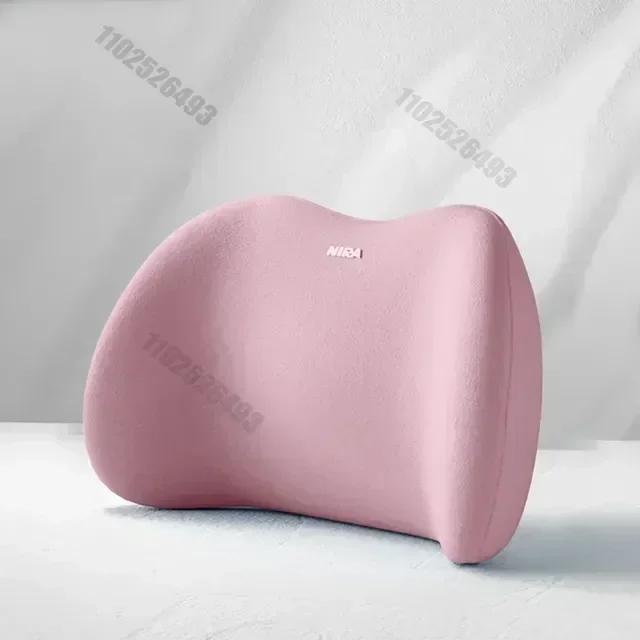 NEW Headrest Lumbar Support Memory Foam Vertebral Lumbar Support Car Neck Pillow Back Cushion Office Car Interior Accessories