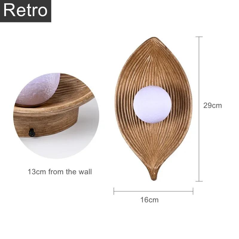 Nordic Leaf Wall Lamp Bedhead Premium Wabi Sabi Style Japanese Minimalist Homestay Bedroom Wall Lamp Background Wall Decorative