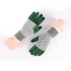 Knitted Gloves To Keep Warm In Autumn and Winter Men's Imitation Wool Brushed Driving Gloves Jacquard Split-finger Gloves Women