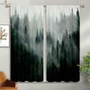 Tenda Scenografica Forest Mist Stampa 3D Tasca per Bastone Camera da Letto Soggiorno Cucina Decorazione Finestra Tenda Facile da Lavare e Curare