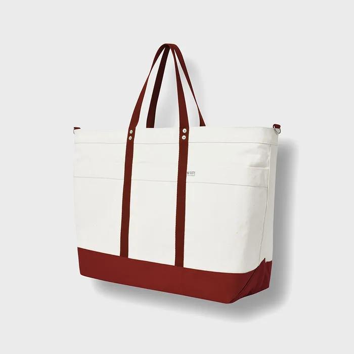 Around Canvas Big Tote Bag - Burgundy