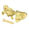 1 st Guld fisk Solid Mässing Lådhandtag Köksluckor Handtag Garderobshandtag För Skåp Lådor Hem Hårdvarudelar