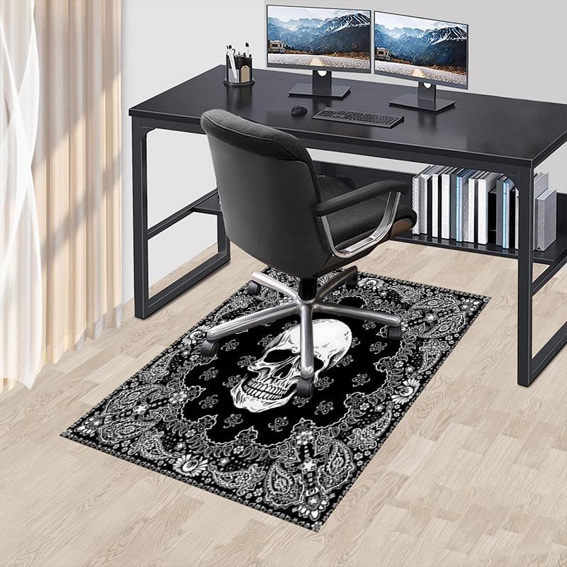 1PC Skull Paisley Extra Large Non Slip Floor carpet, Office, family, bedroom Large Area Rug Indoor Rugs, Vibrant Colors