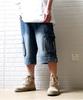 Oversized Length Cargo Wide Medium Loose Baggy Length Extra Wide Work Hip Hop Plus C22629A Number Men's 3/4 Jeans/Denim Shorts, Leg, Pants, Fit,