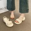 Fashion All-Match Female Sandal Comfort Shoes for Women 2025 Summer Increasing Height Clogs With Heel Girls Gladiator New Beach Thick Cl