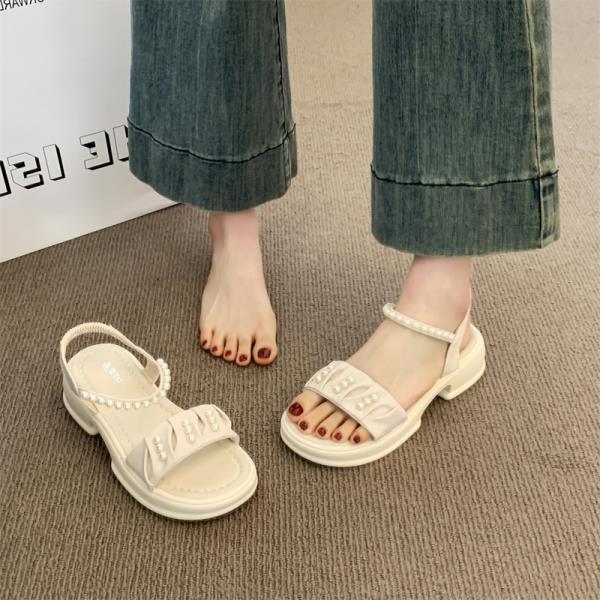 Fashion All-Match Female Sandal Comfort Shoes for Women 2025 Summer Increasing Height Clogs With Heel Girls Gladiator New Beach Thick Cl