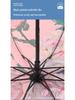 Double-Layer Three-Fold Floral Umbrella with UV Protection for Women - Oil Painting Design, Rain or Shine.