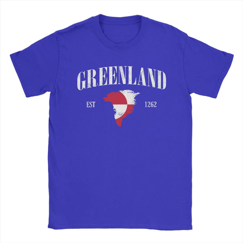 Support Greenland Est 1262 T Shirt Summer Popular T Shirts Man Cotton O Neck 4XL 5XL 6XL Top Tees Short Sleeve Y2K Fun Tshirt
