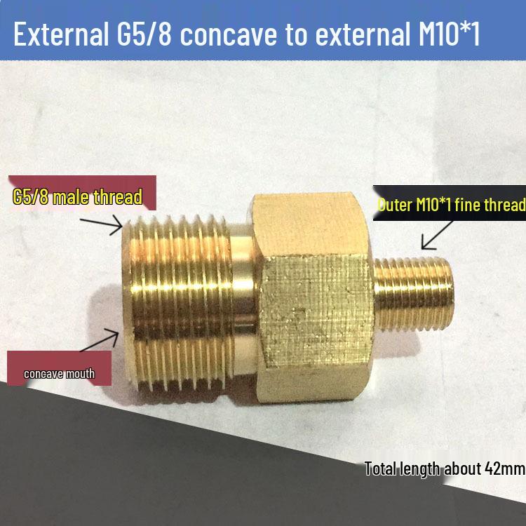 Riduttore di Pressione Ossigeno - Valvola con Filettatura Femmina G5/8 a Raccordo Maschio 5/8 in Rame