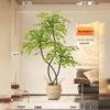 Large Indoor Potted Nandina Domestica Faux Plant - Luxury Green Décor for Living Room