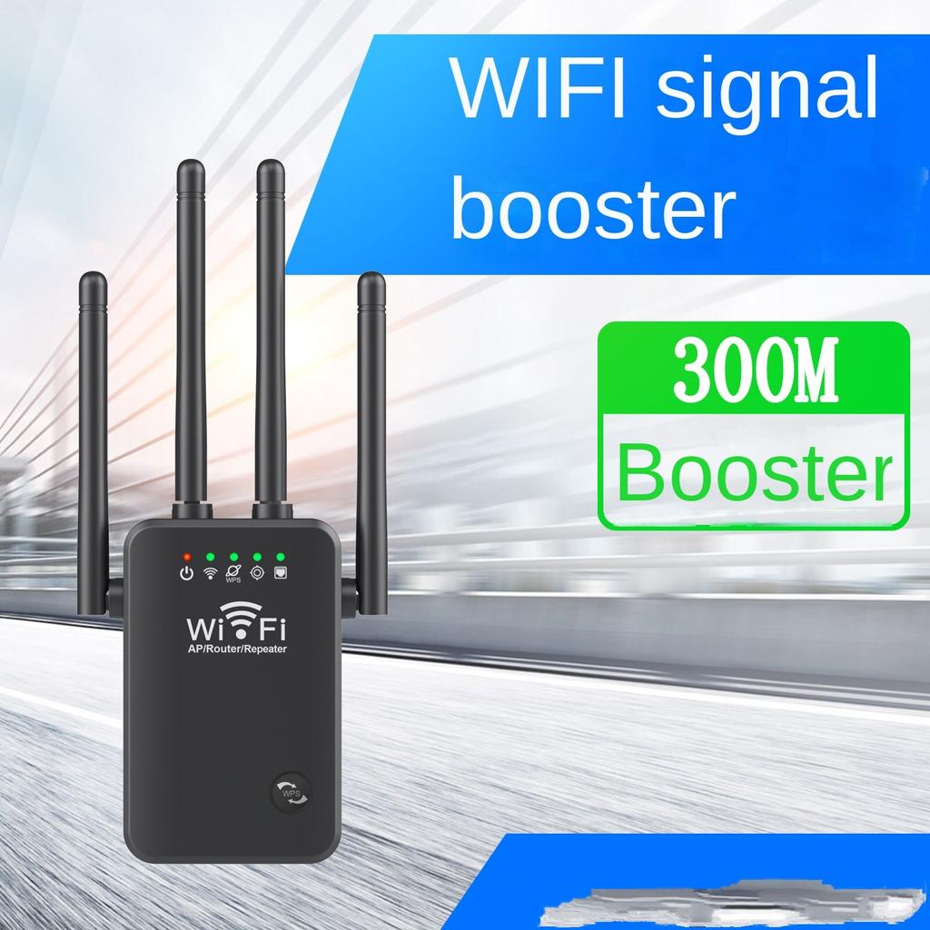 New 300M Signal Amplifier 4 Antenna Wireless Repeater Network Expansion ...