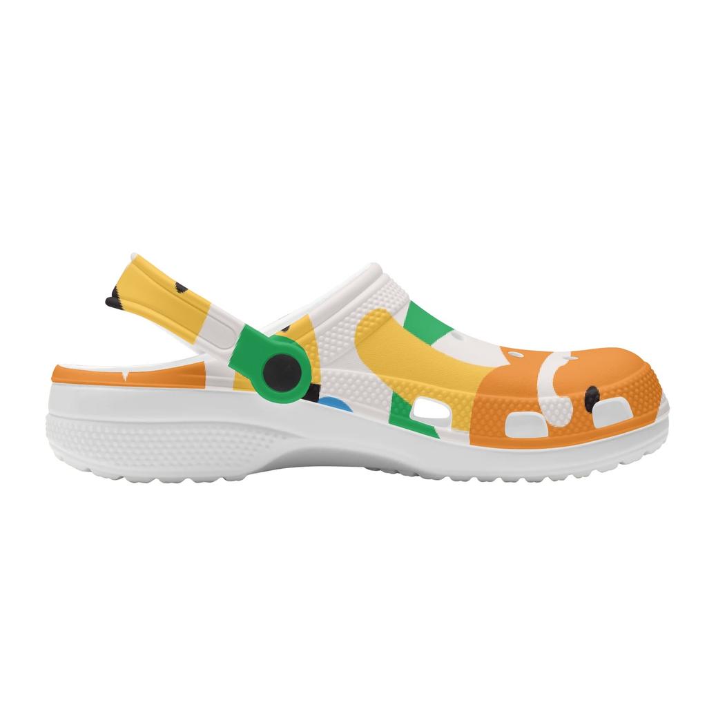 Cute Printed EVA Clogs Adult Unisex Ventilated Lightweight Slip On Casual Shoes Soft Sole Summer Sandals Daily Leisure Wear