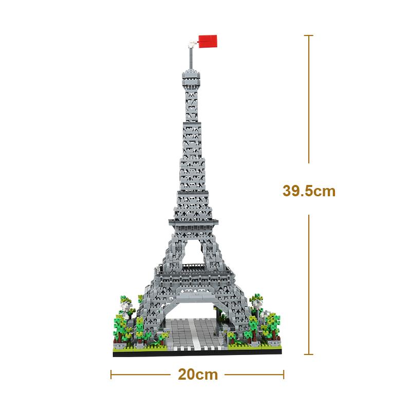 Knew Built Louvre Micro Mini Building Blocks for Adult Architecture Toys Set Construction Arc Triomphe Eiffel Assembly Bricks