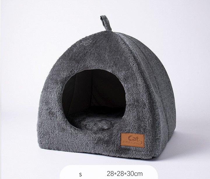 

Новый Треугольный Кошачий Домик Закрытый Кошачий Домик Гнездо Для Домашних Животных Тепло Утолщенный Глубокий Сон Собачье Гнездо Товары Для Домашних Животных Кошка Собачье Гнездо Тепло Утолщенный серый