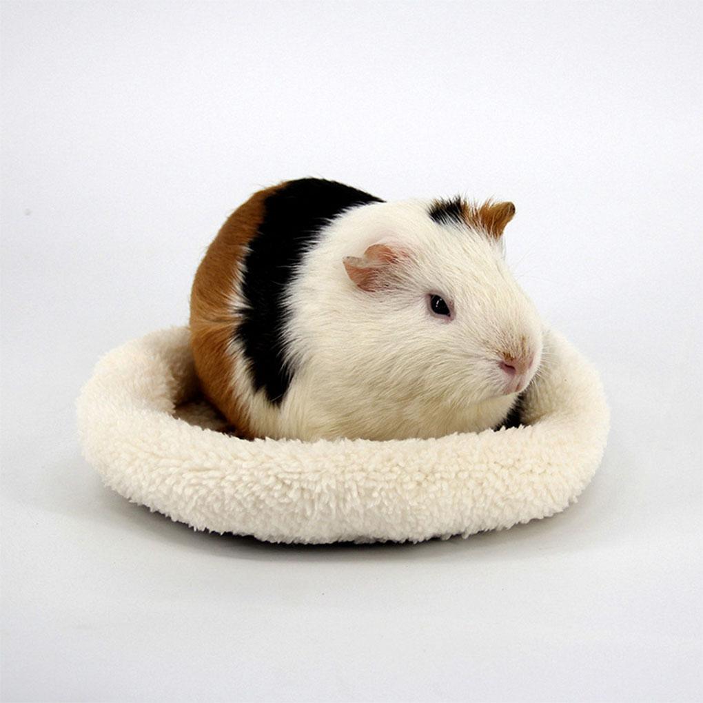 Wohnzimmer Schlafzimmer Kleintier Warmes Plüschbett Tierkäfig Winter Wiederverwendbare Baumwolle Ruhematte Einfarbiges Kissen Haustierbedarf
