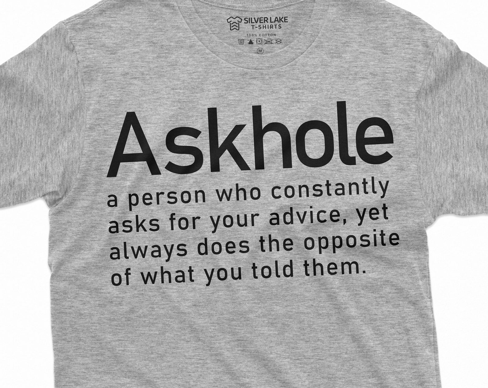 Funny Askhole T-shirt Askhole definition funny gift idea tee shirt Mens womens tees Birthday tee for him her S