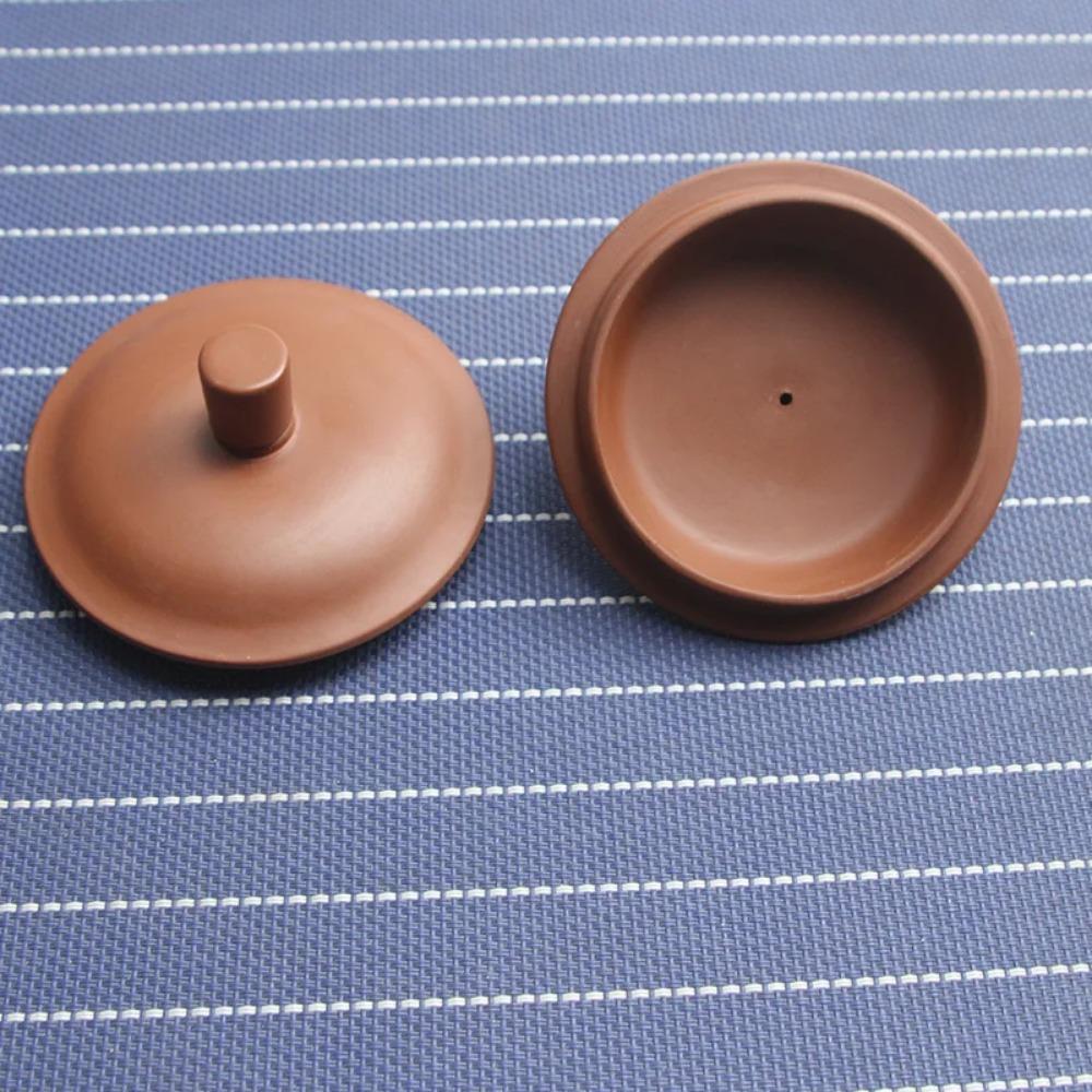 Purple Clay Single Teapot Lid Ceramic Round Tea Kettle Lid Accessories