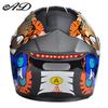 Smart Motorcycle Helmet with Flip-up Taillight for All-Season Off-road Riding