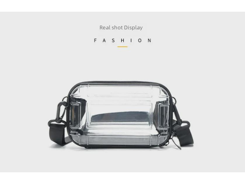 Portable Transparent PVC Mini Luggage Bag: Multi-Function Travel Messenger Bag for Phones and Accessories
