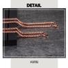 [Sanyu Trade] Pure Copper Necklace, 99.9% Pure Copper, Cuban Link Chain, Purple Copper, Unisex, for Electromagnetic Hypersensitivity, Pure Copper