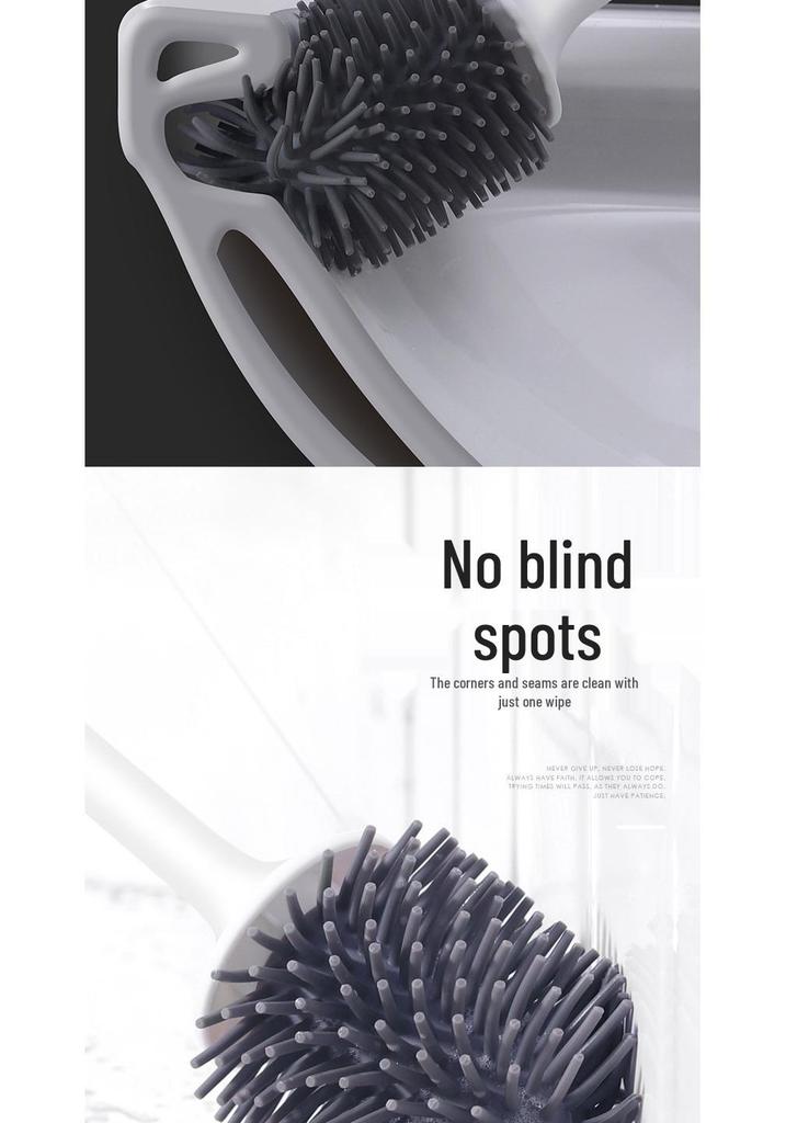 Wall-Mounted Soft Bristle Toilet Brush with Long Handle for Easy Bathroom Floor Cleaning