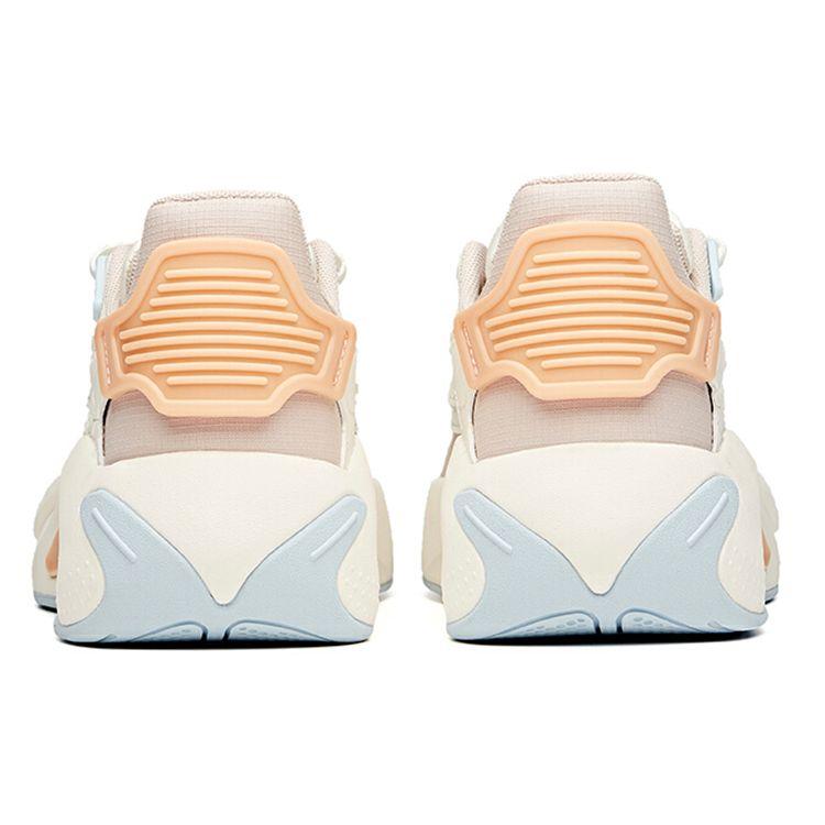 Anta Lifestyle Series Non-Slip Wear-Resistant Low-Top Skate Shoes Women sneaker Lotus-Gray White 122118083-3