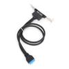 Double USB Baffle Cable Motherboard 19 Pin to Dual Port A Female Extension Rear Panel Bracket