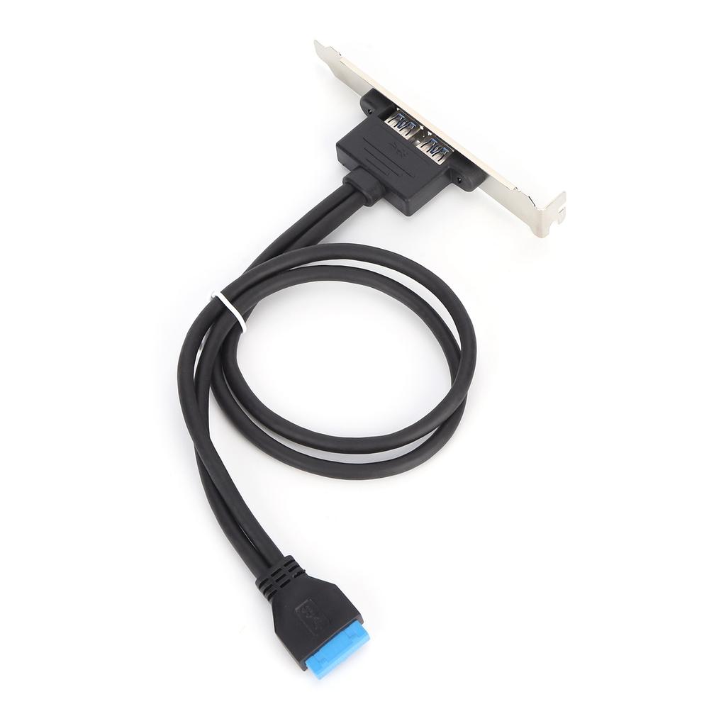 Double USB Baffle Cable Motherboard 19 Pin to Dual Port A Female Extension Rear Panel Bracket