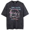 Washed Unisex Loose Street‑style Short‑sleeve T‑shirt from Anime Bocchi the Rock! Kessoku Band Gotoh Hitori T-shirt