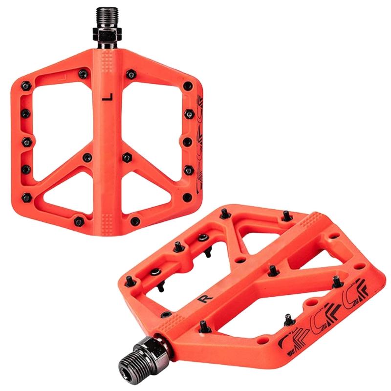 1 Paar Mountainbike-Flachpedale, Breite Antirutsch-Nylonpedale mit 9/16 Zoll gedichtetem Lager, breite Standfläche für Radfahren