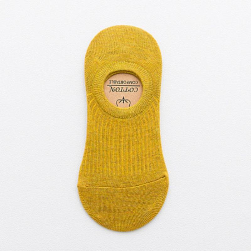 Women's Spring and Summer New Stripe Silicone Non Slip Invisible Cotton Shallow Mouth Boat Socks