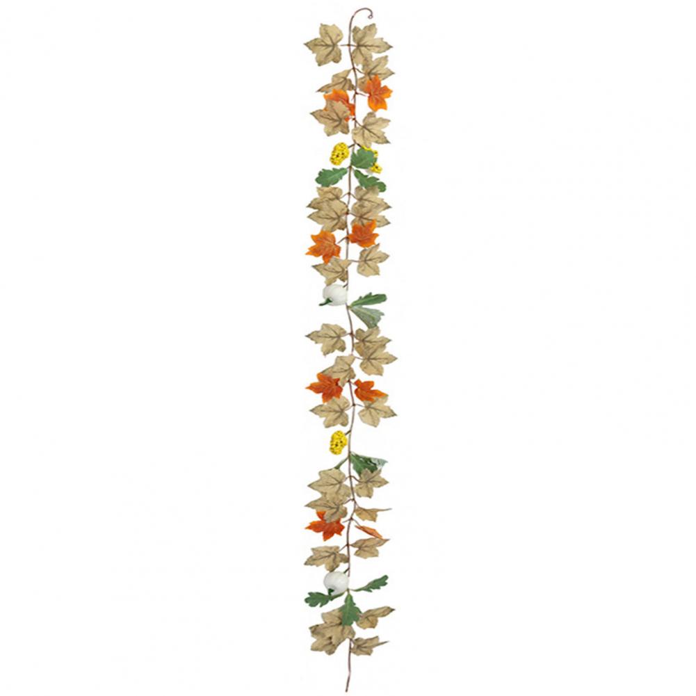 Thanksgiving Garland Autumn Garland Thanksgiving Fall Garland with Pumpkin Maple Leaves for Mantel Table Decor for Autumn