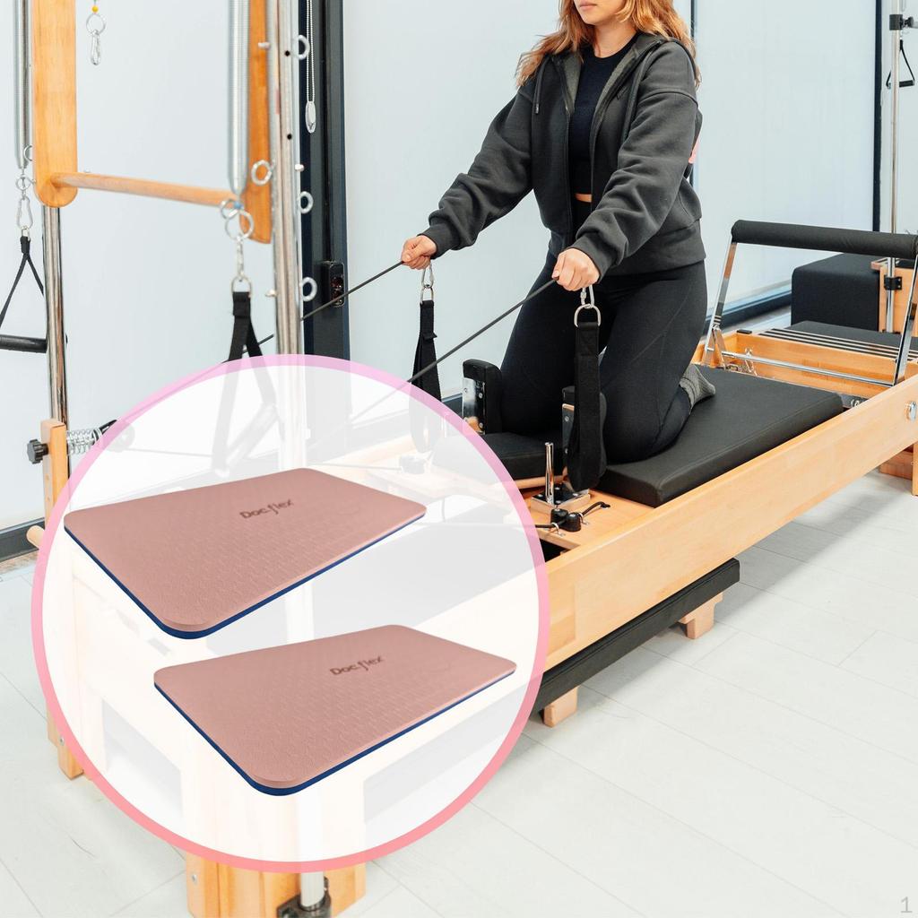 2 stycken Pilatesmattor Knäskydd Mångsidiga Tillbehör Halkfria Träning för Träningspass