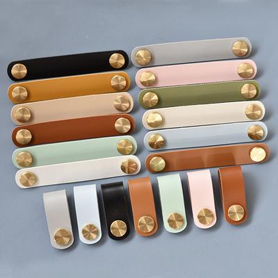 Nordischer moderner Stil, Küchenschrank, Schrank, umweltfreundlich, weiche Möbelknöpfe, Ledergriff, Türgriffe, Schubladengriff