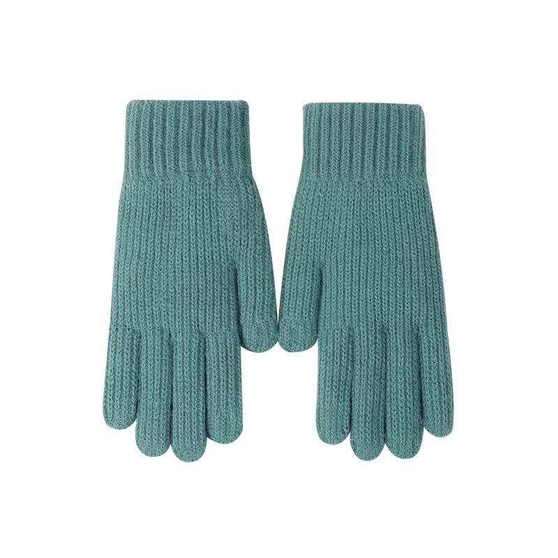 Touch Screen Gloves Plus Velvet Warm Brushed Knitted Women's Winter Cute Warm Woolen Warm Men's Cycling Protection Against Cold