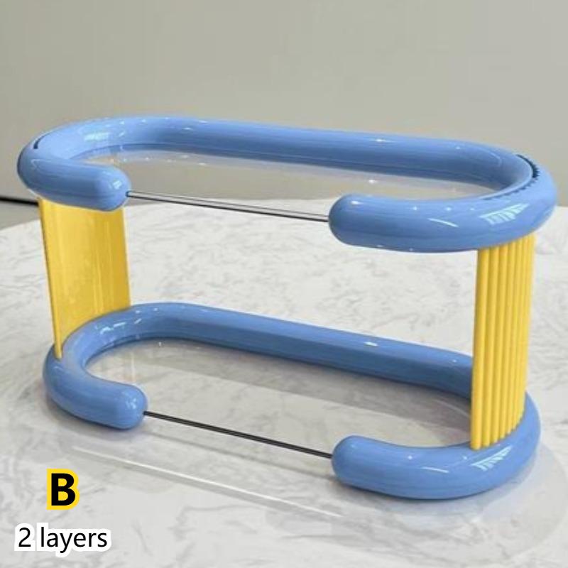 

Desktop Colorful Storage Rack Organizer Kawaii Multi-layer Cup Mug Rack Storage Shelf Table Decor Cosmetic Bathroom Organizing