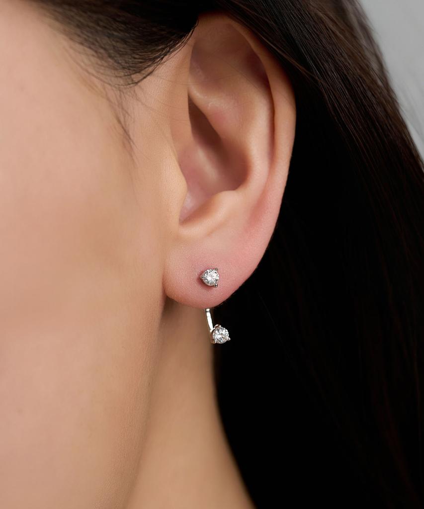 Lloyd Silver 925 Double Cubic Two-Way Pin Earrings Lles26203S