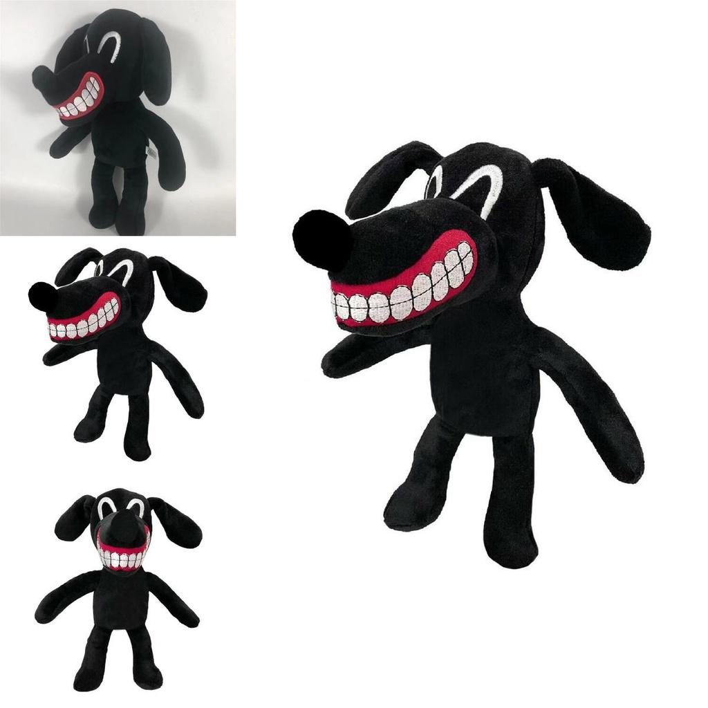 Soft And Cuddly Cartoon Siren Head Horror Black Dog Plush Doll Perfect Xmas Gift