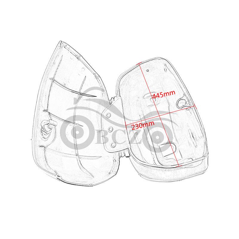 Compatible Universal Motorcycle Side Cases for Yamaha, Harley, Victory, BMW, Kawasaki, Suzuki, Benelli