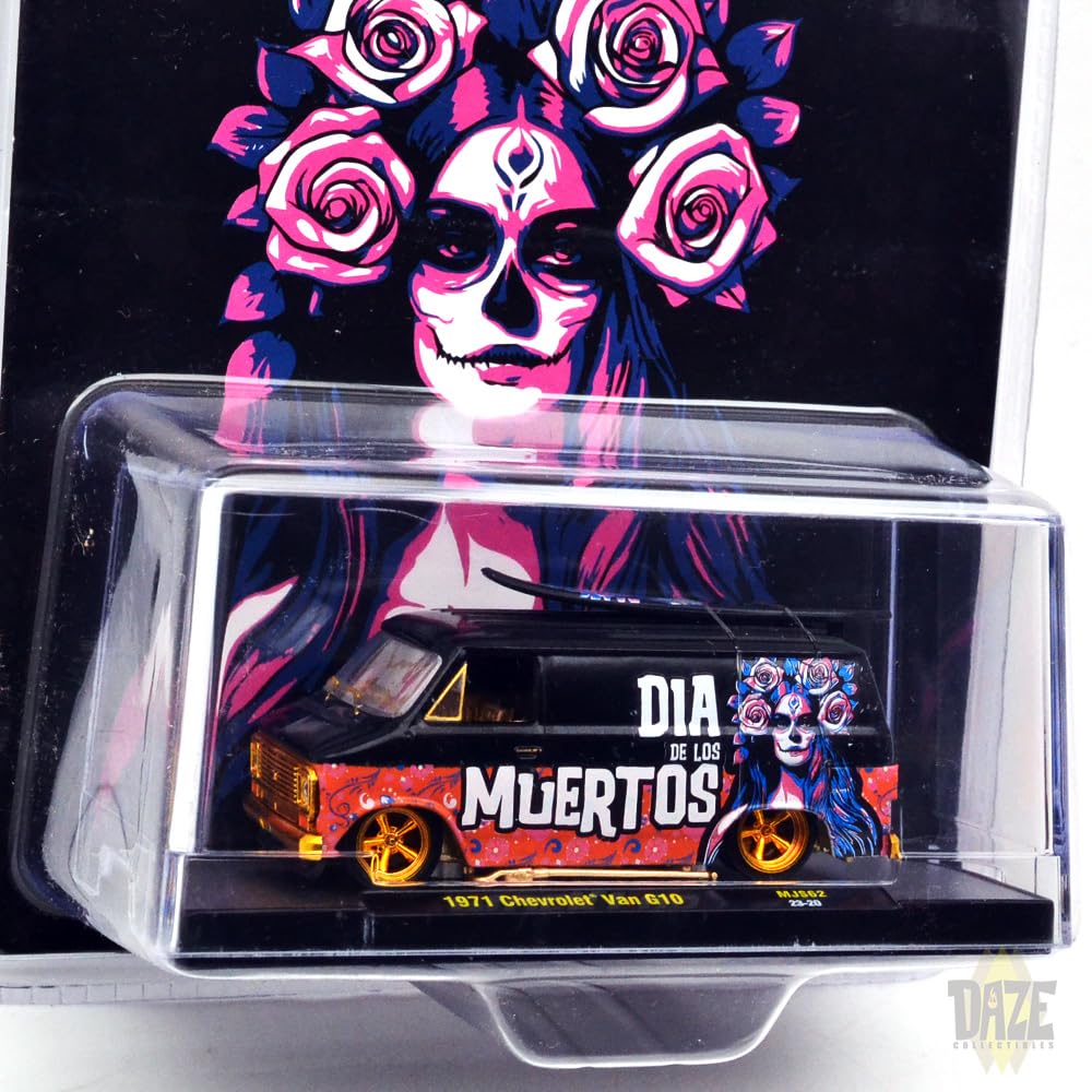 M2 MACHINES scale MjJo Limited Edition 1971 Chevrolet Van G10 de Muertos of the Chase Car 164 Día (Day Dead)